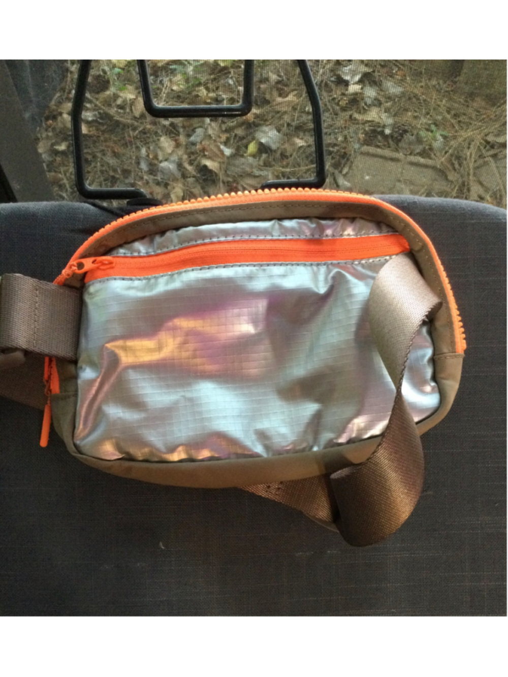 Women's Unbranded Crossbody Bag One Size Silver and Orange